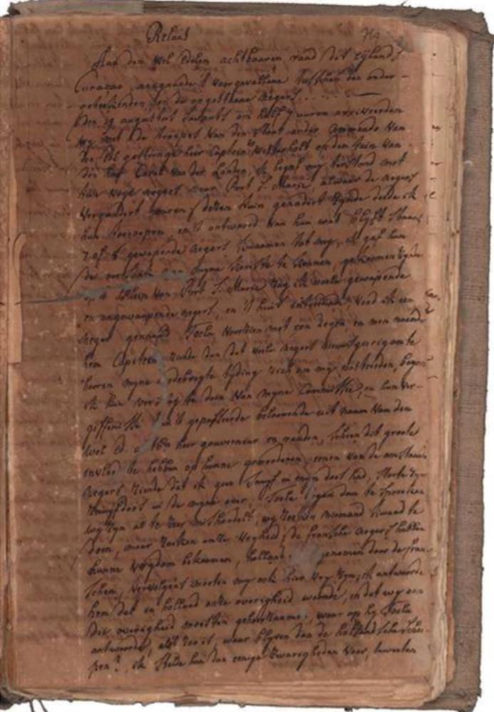 Eerste pagina van het verslag dat pater Schinck heeft opgesteld van zijn bezoek aan Tula op 19 augustus 1795. (Nationaal Archief, archieven van Curaçao, Bonaire en Aruba, 1707-1828 (1859), 1.05.12.01, inv. nr. 105 folio 769)