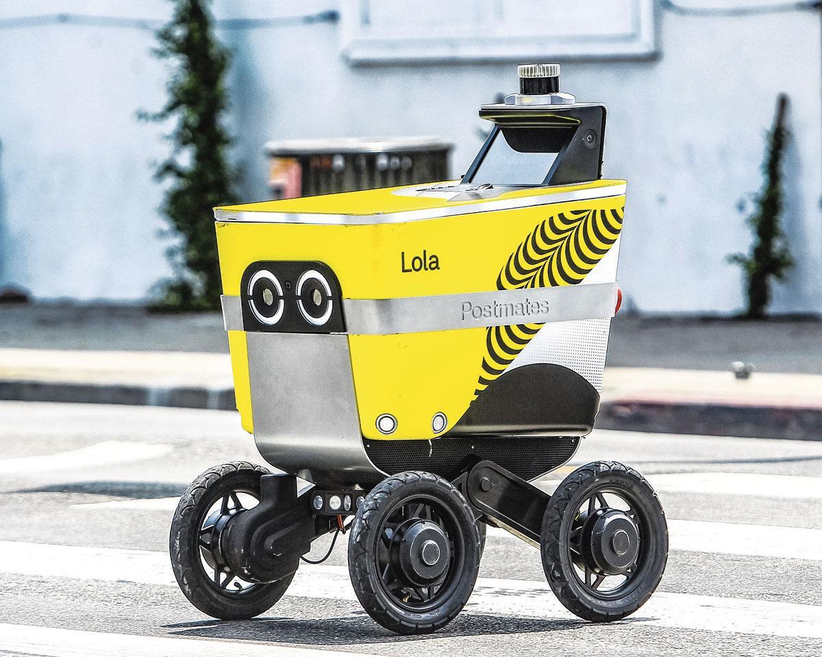 Postbode Lola in Los Angeles. 'Een robot krijgt geen corona.'