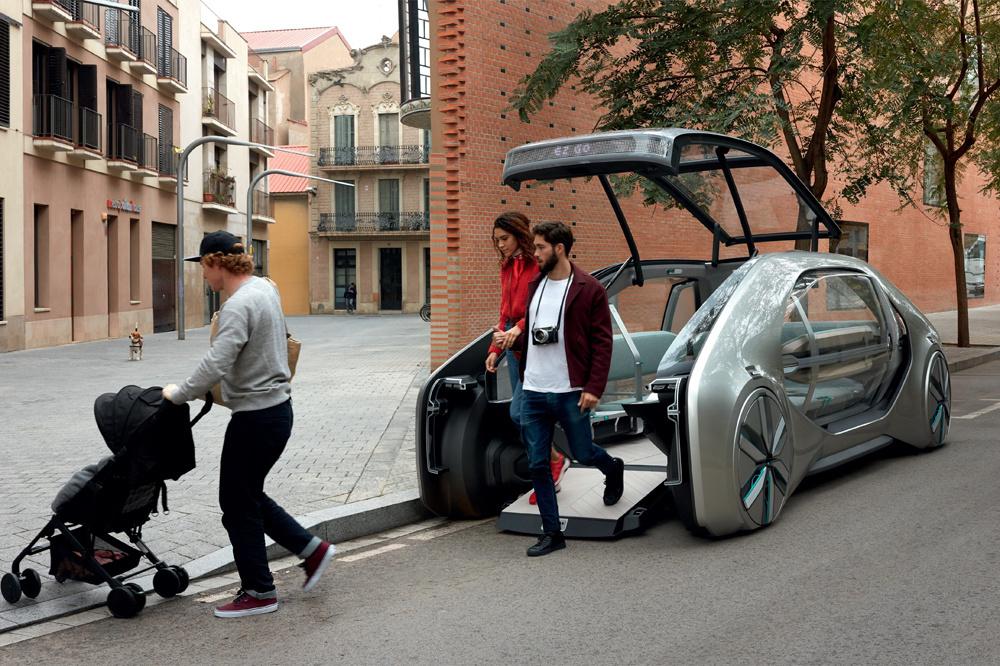 De Renault EZ-GO als een voorafbeelding van de auto van de toekomst.
