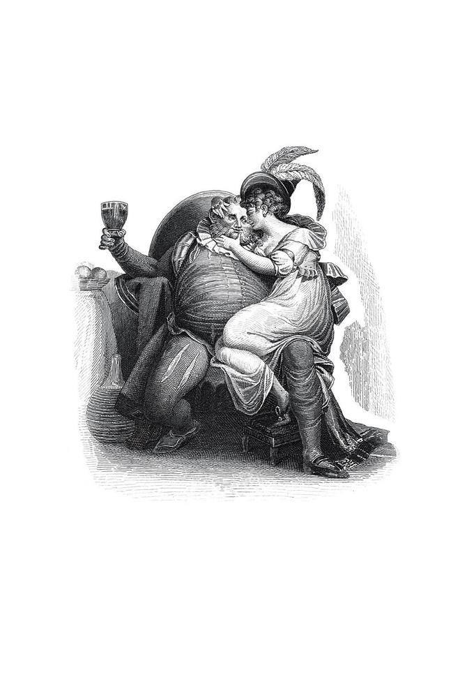 'Het personage Falstaff van William Shakespeare was een olijkerd met een dikke buik en werd een 'flemish drunkard' genoemd.'