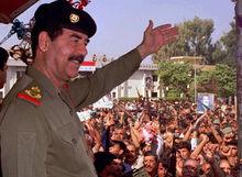 Saddam Hoessein.