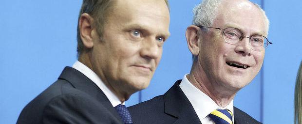 Donald Tusk en Herman Van Rompuy