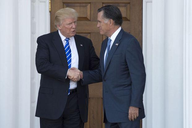 Donald Trump en Mitt Romney