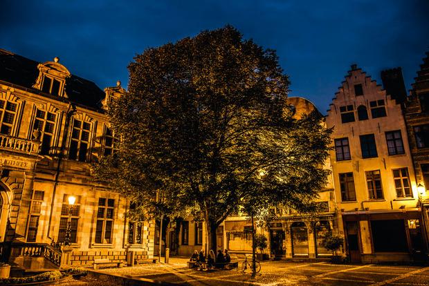 De boom op het Conscienceplein in Antwerpen. 'Ooit is hier het protest begonnen.' 