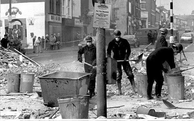 Een aanslag in Belfast, op 24 oktober 1993, door het Irish Republican Army