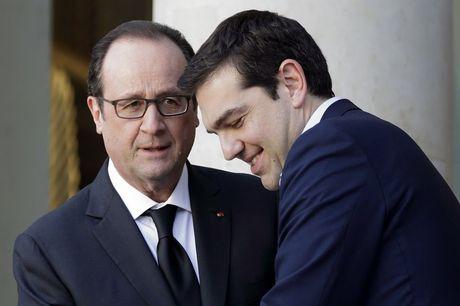 De Griekse premier Tsipras op bezoek bij de Franse president Hollande