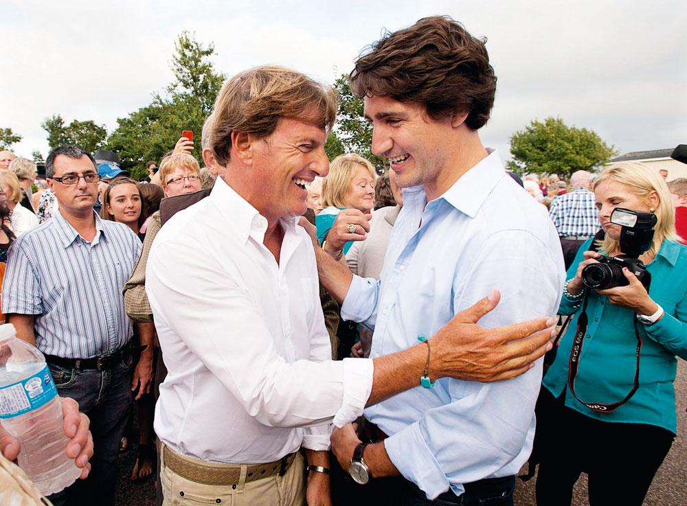 Stephen Bronfman  en Justin Trudeau.