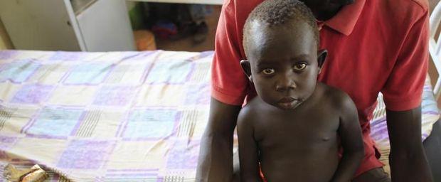 Gewond kind in Zuid-Soedan 