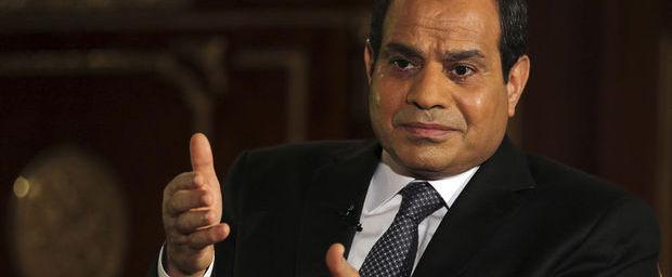 Abdel Fattah al-Sisi, de gedoodverfde winnaar van de verkiezingen in Egypte