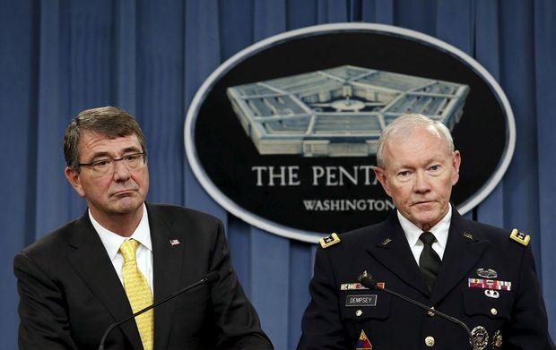 VS-minister van Defensie Ash Carter en generaal Martin Dempsey