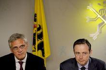 Vlaams minister-president Kris Peeters (CD&V) en Bart De Wever (N-VA) 