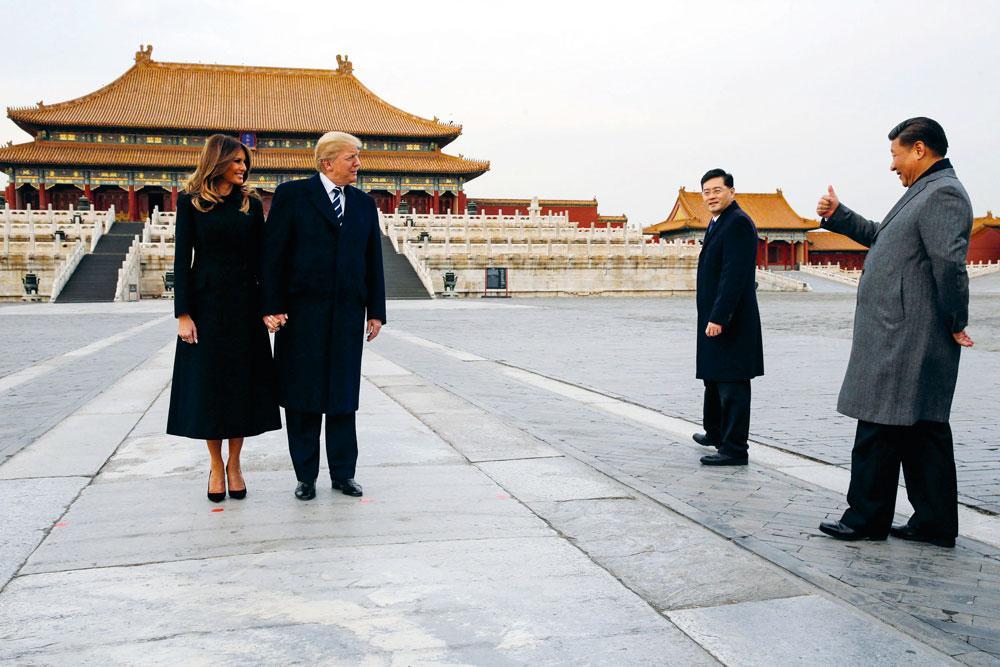 Donald Trump en Xi Jinping. 'De Chinezen nemen het over. Ze zullen niet vriendelijk blijven.'
