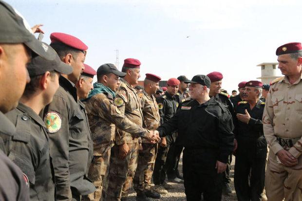 Abadi groet militairen in Mosoel op 10 juli