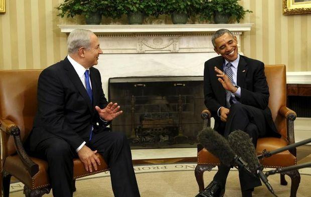 Israëlische premier Benjamin Netanyahu en Amerikaanse president Barack Obama 