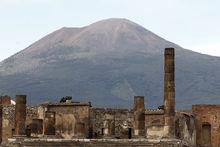 De Vesuvius met de archeologische site van Pompeii.