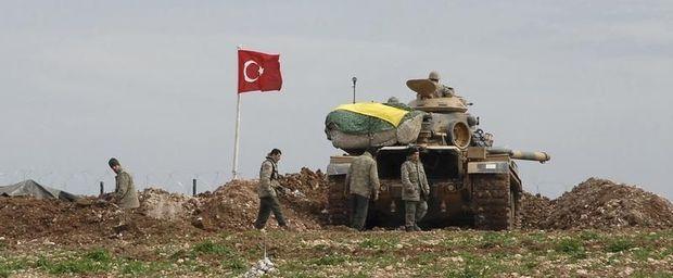 Turkse soldaten in Noord-Syrië