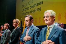 Philippe Muyters, Liesbeth Homans, Bart De Wever en Geert Bourgeois (N-VA)