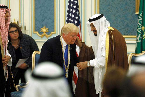 President Donald Trump de Saoedische koning Salman
