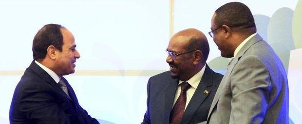 Fattah al-Sisi, Omar Hassan al-Bashir en Hailemariam Desalegn