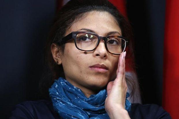 Ensaf Haidar, de vrouw van blogger Raif Badawi.