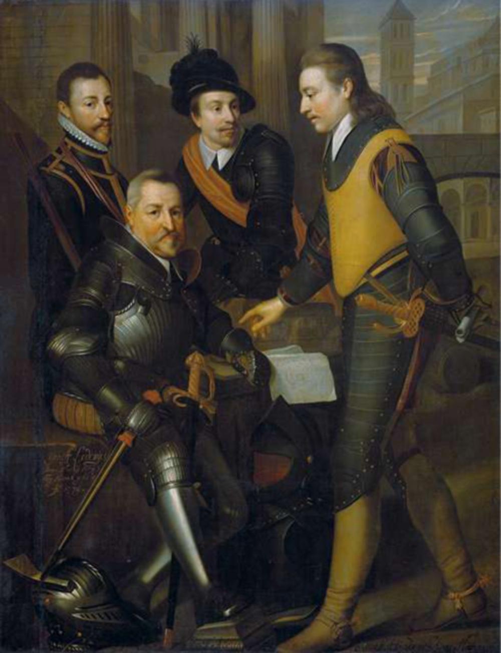 Jan, Hendrik, Adolf en Lodewijk, de broers van Willem van Oranje. Atelier Wybrand de Geest ca. 1630. (Rijksmuseum)