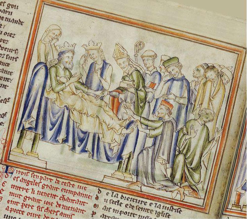 Een eeuw na zijn dood werd Eduard de Belijder heilig verklaard. De oorlogen van de vrome koning werden gevoerd door Harold Godwinson.