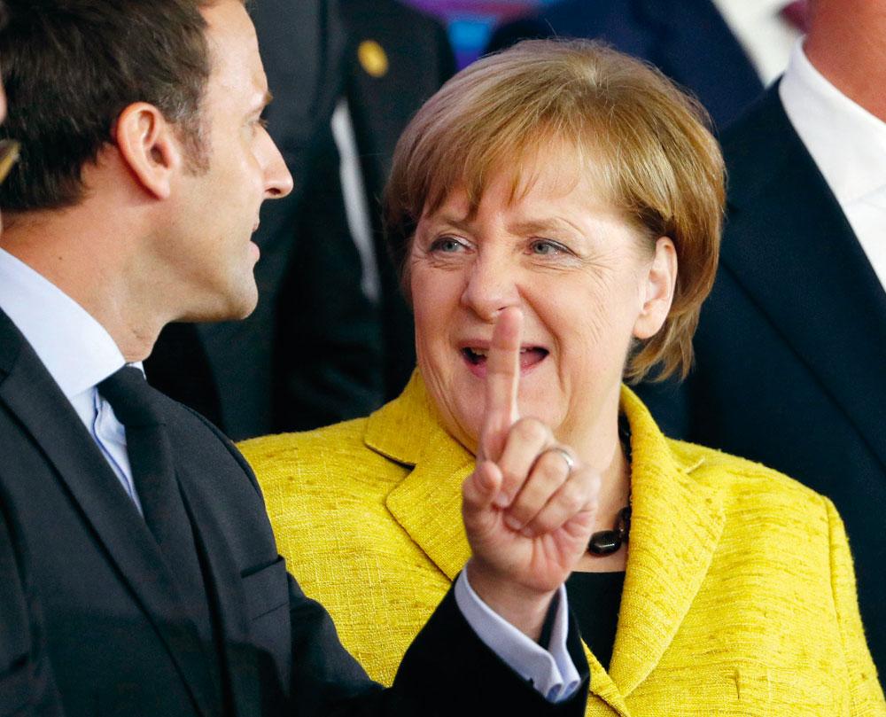 Macron met Merkel: zal de ondernemende president de voorzichtige bondskanselier in de schaduw stellen?
