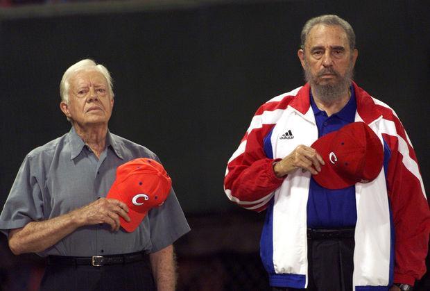 Jimmy Carter en Fidel Castro
