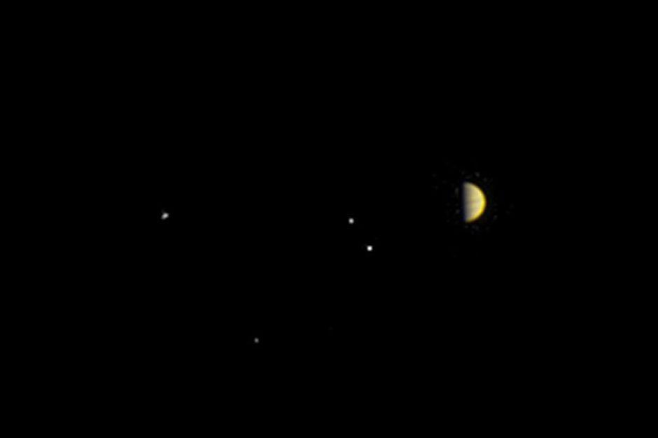 De JunoCam nam onlangs dit beeld van Jupiter op een afstand van 10,9 miljoen kilometer.