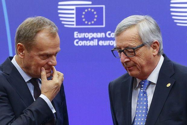 Donald Tusk en Jean-Claude Juncker
