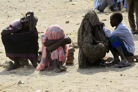 Zuid-Soedanese vluchtelingen aan de grens met Soedan.
