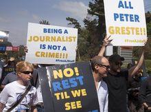 Demonstranten eisen vrijlating journalisten Al Jazeera 