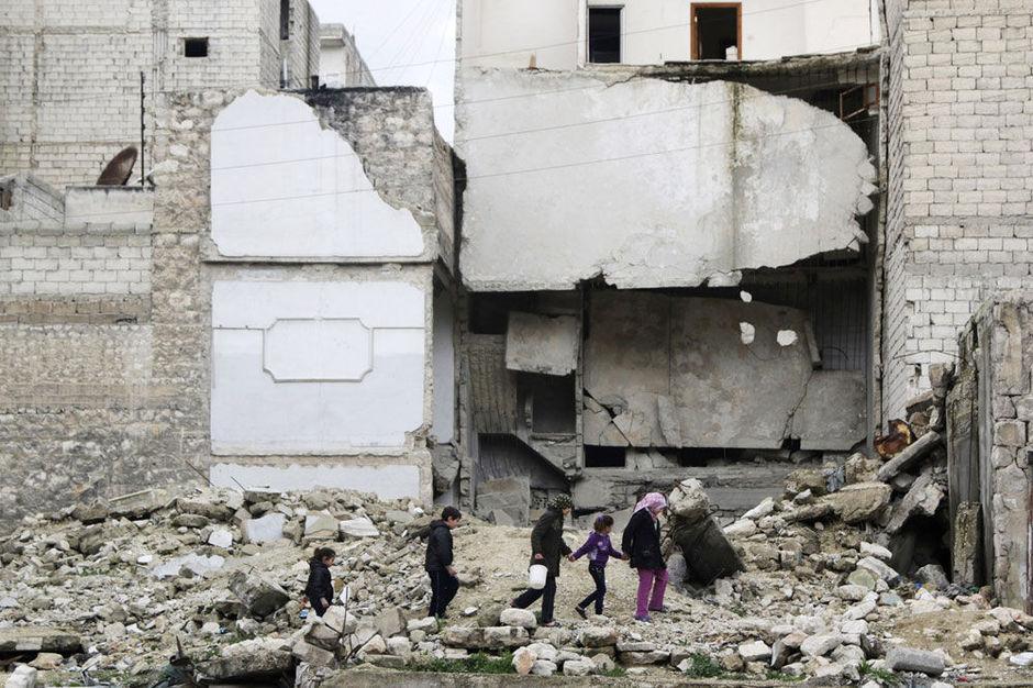 Aleppo in puin.