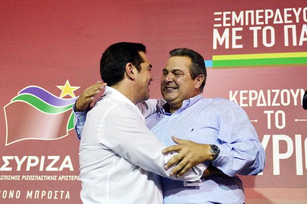 Tsipras en Panos Kamenos van Anel