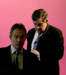 Tony Blair en Gordon Brown
