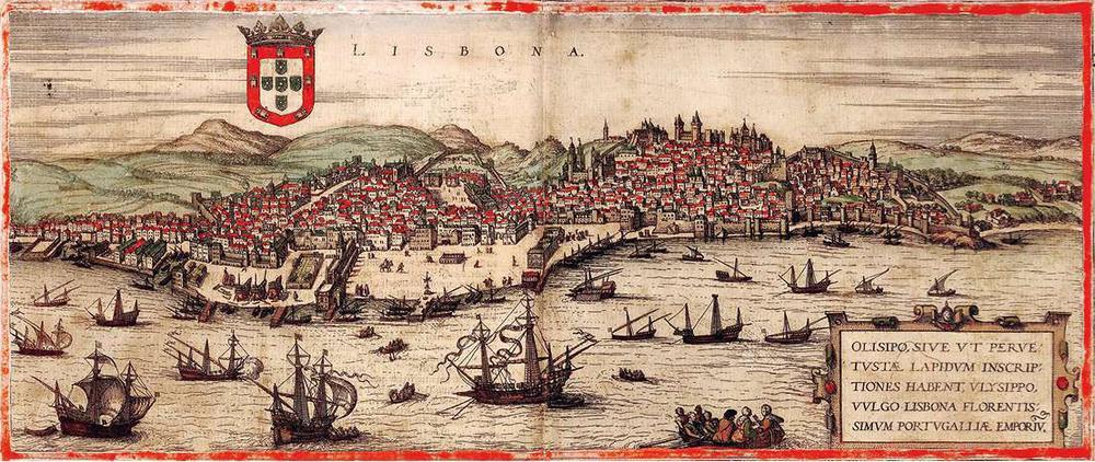 Georg Braun en Frans Hogenberg stelden tussen 1572 en 1618 de Civitates Orbis Terrarum samen, de grootste verzameling plattegronden en illustraties ooit verschenen. Een van de 546 kaarten en stadsgezichten is die van Lissabon.