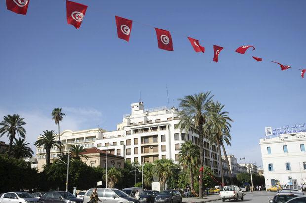 De Avenue Habib Bourguiba in Tunis
