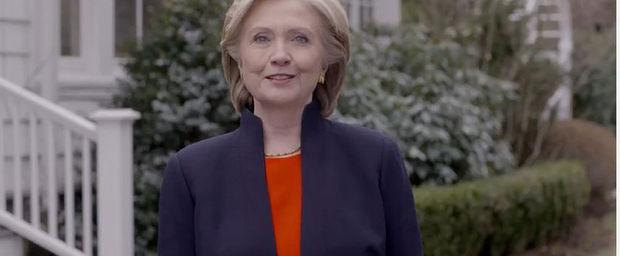 Hillary Clinton kondigt officieel haar kandidatuur aan 