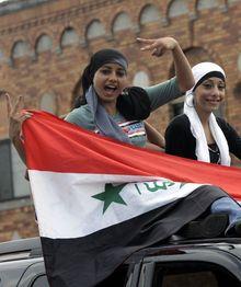 Supporters in Dearborn vieren een overwinning van het nationaal Iraaks voetbalteam