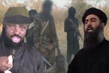 Boko Haram-leider Abubakar Shekau en de kalief van IS Abu Bakr al-Baghdadi