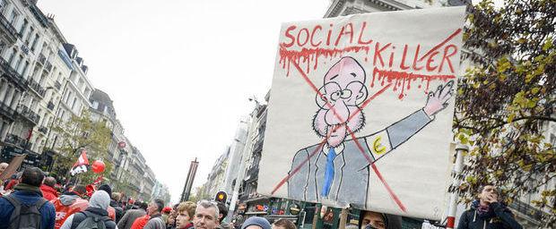 Vakbondsprotest tegen Michel en Di Rupo vergeleken: In 2014 linkser, wanhopiger en minder CD&V'ers