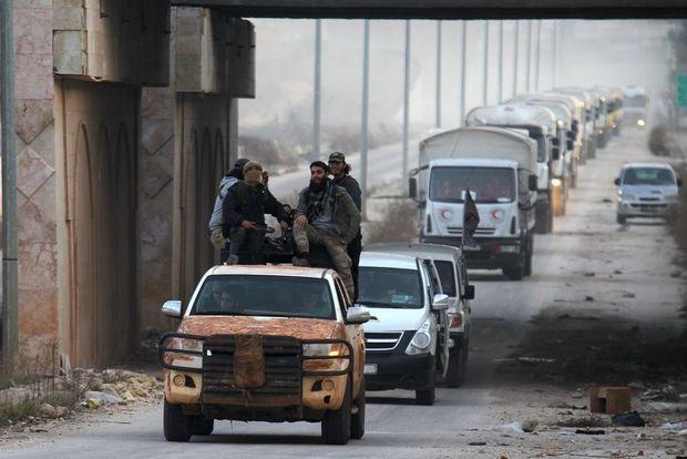 Hulpkonvooi bij al-Foua en Kefraya in de provincie Idlib