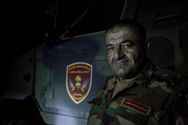 Sihad Barzani, commandant van een peshmergeenheid