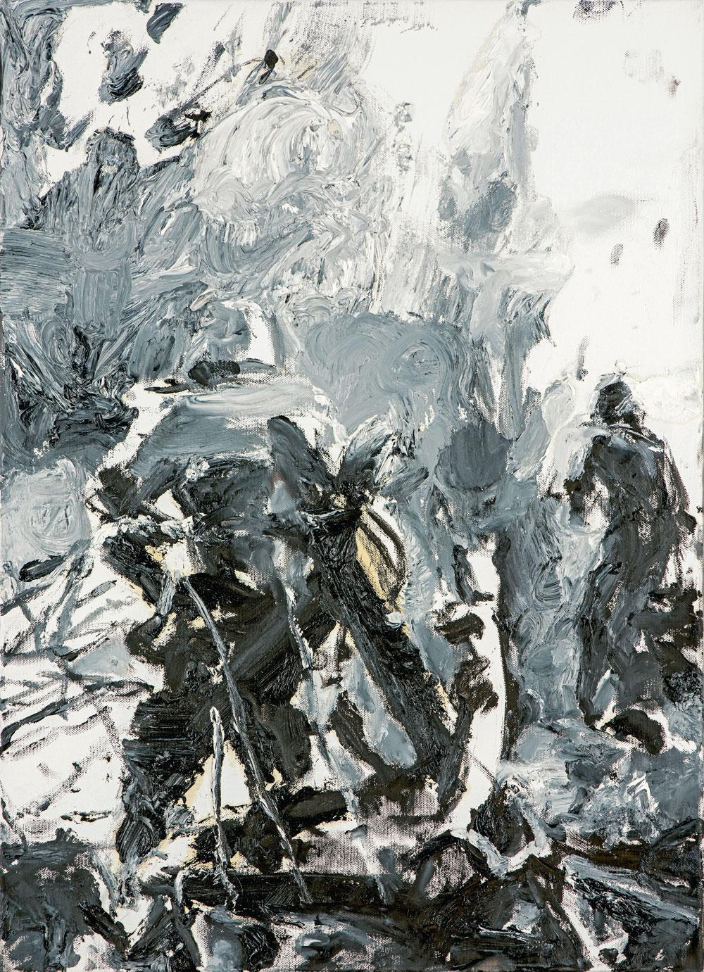 'Two German Soldiers' (70 x 50 cm), olieverf op doek.