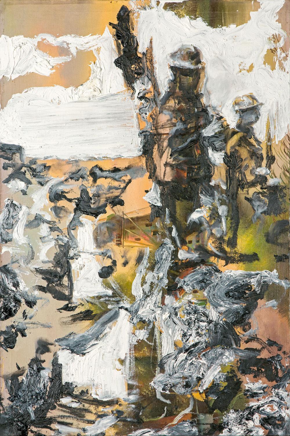'Passchendaele' (90 x 60 cm), olieverf op doek.