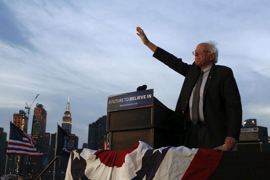 Bernie Sanders in Queens.
