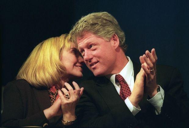 Hillary en Bill Clinton in januari 1993, enkele dagen voor Bill president werd.