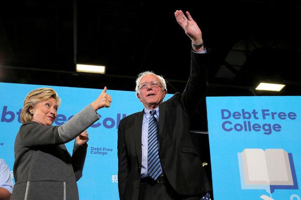 Bernie Sanders voert campagne voor ex-rivaal Hillary Clinton.
