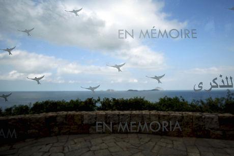 Een herdenkingsplaat voor de slachtoffers van Air Francevlucht 447.