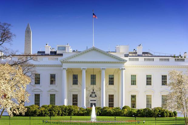 Foto van het Witte Huis in Washington DC.